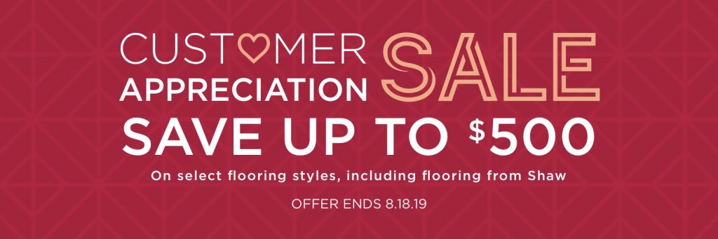 Customer appreciation sale banner | Floors by Roberts